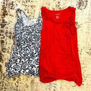 Lot 2 maternity tank top tee shirts size small